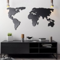 Panou decorativ Wallity World Map Silhouette imaginea #6 — magazin online Desire.md
