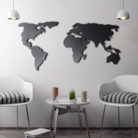 Panou decorativ Wallity World Map Silhouette imaginea #7 — magazin online Desire.md