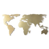 Panou decorativ Wallity World Map Silhouette Gold imaginea #2 — magazin online Desire.md