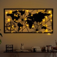Panou decorativ Wallity World Map Led 452