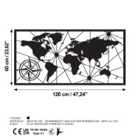 Panou decorativ Wallity World Map Led 452 imaginea #7 — magazin online Desire.md