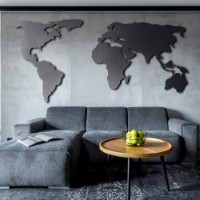 Panou decorativ Wallity World Map Silhouette XL imaginea #5 — magazin online Desire.md