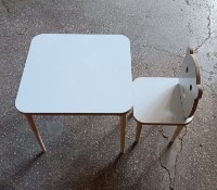 Marfă depreciată! Măsuță pentru copii cu scaune Remaks Bambi White