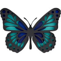 Set de decorare Rosa 3D Butterfly 3 (N0003516)