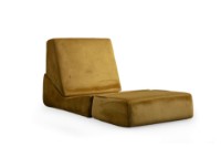 Бескаркасное кресло Atelier Del Sofa Origami Mustard фото №5 — интернет-магазин Desire.md