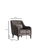 Fotoliu Atelier Del Sofa Astana Anthracite imaginea #5 — magazin online Desire.md