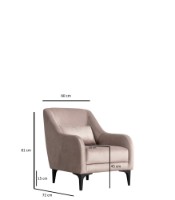 Кресло Atelier Del Sofa Astana Beige фото №5 — интернет-магазин Desire.md