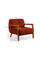 Fotoliu Atelier Del Sofa Drop Berger Orange imaginea #7 — magazin online Desire.md
