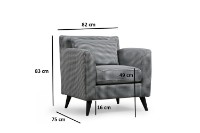 Fotoliu Atelier Del Sofa Nordic Armchair Patterned imaginea #5 — magazin online Desire.md