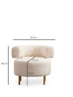 Fotoliu Atelier Del Sofa River Round White imaginea #3 — magazin online Desire.md