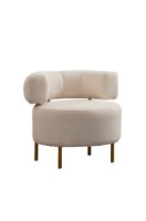 Fotoliu Atelier Del Sofa River Round White imaginea #4 — magazin online Desire.md