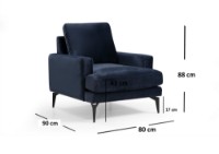 Кресло Atelier Del Sofa Papira Armchair Navy Blue фото №3 — интернет-магазин Desire.md