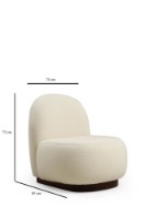 Кресло Atelier Del Sofa Tina Bouclet White фото №5 — интернет-магазин Desire.md