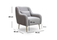 Кресло Atelier Del Sofa Sevilla Armchair Grey фото №4 — интернет-магазин Desire.md