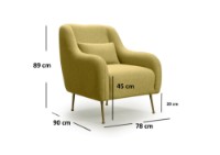 Fotoliu Atelier Del Sofa Sevilla Armchair Yellow imaginea #4 — magazin online Desire.md
