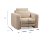 Fotoliu Atelier Del Sofa Lily Beige Wing imaginea #6 — magazin online Desire.md
