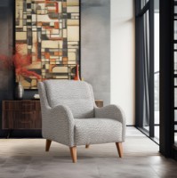 Fotoliu Atelier Del Sofa Nice Bergere Cream Blue