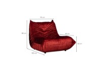 Fotoliu Atelier Del Sofa Bocek Red imaginea #3 — magazin online Desire.md