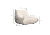 Кресло Atelier Del Sofa Bocek White фото №3 — интернет-магазин Desire.md