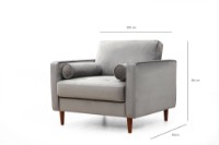 Кресло Atelier Del Sofa Rome Light Grey фото №8 — интернет-магазин Desire.md