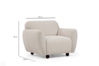 Fotoliu Atelier Del Sofa Eddy Cream imaginea #5 — magazin online Desire.md
