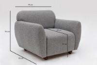 Кресло Atelier Del Sofa Eddy Light Grey фото №10 — интернет-магазин Desire.md