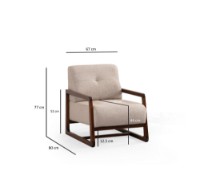Fotoliu Atelier Del Sofa Athena Bergere Beige imaginea #6 — magazin online Desire.md