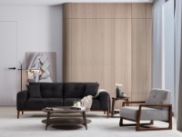 Кресло Atelier Del Sofa Athena Bergere Light Grey Walnut фото №2 — интернет-магазин Desire.md