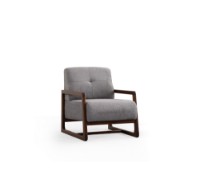 Кресло Atelier Del Sofa Athena Bergere Light Grey Walnut фото №3 — интернет-магазин Desire.md