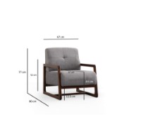 Кресло Atelier Del Sofa Athena Bergere Light Grey Walnut фото №5 — интернет-магазин Desire.md