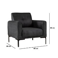 Кресло Atelier Del Sofa Mustang Anthracite фото №6 — интернет-магазин Desire.md