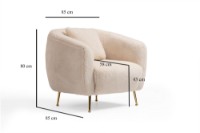 Кресло Atelier Del Sofa Istiridye Beige фото №6 — интернет-магазин Desire.md