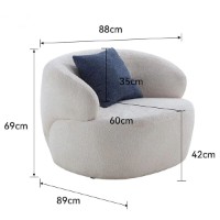 Кресло Atelier Del Sofa Venedik White фото №5 — интернет-магазин Desire.md