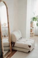 Fotoliu fără carcasă Atelier Del Sofa Fold Teddy Cream