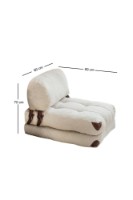 Fotoliu fără carcasă Atelier Del Sofa Fold Teddy Cream imaginea #8 — magazin online Desire.md