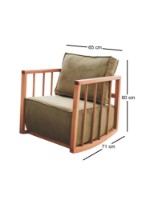 Кресло Atelier Del Sofa Sallanan Khaki фото №4 — интернет-магазин Desire.md