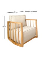 Кресло Atelier Del Sofa Sallanan Teddy White фото №3 — интернет-магазин Desire.md