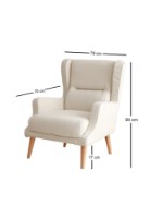 Fotoliu Atelier Del Sofa Klam Cream imaginea #7 — magazin online Desire.md