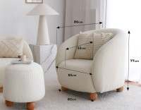 Кресло Atelier Del Sofa Slon White фото №6 — интернет-магазин Desire.md