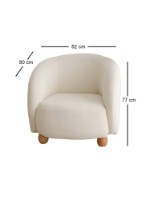 Кресло Atelier Del Sofa Slon White фото №8 — интернет-магазин Desire.md