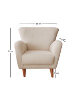 Кресло Atelier Del Sofa Teddy White фото №6 — интернет-магазин Desire.md