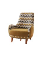 Кресло Atelier Del Sofa Zikzak Yellow фото №6 — интернет-магазин Desire.md