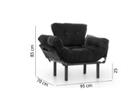 Кресло Atelier Del Sofa Nitta Single Black фото №13 — интернет-магазин Desire.md