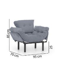 Кресло Atelier Del Sofa Nitta Single Grey фото №13 — интернет-магазин Desire.md