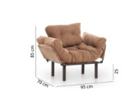 Кресло Atelier Del Sofa Nitta Single Light Brown фото №12 — интернет-магазин Desire.md