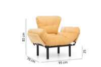 Кресло Atelier Del Sofa Nitta Single Mustard фото №12 — интернет-магазин Desire.md