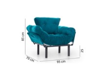 Кресло Atelier Del Sofa Nitta Single Petrol Green фото №13 — интернет-магазин Desire.md