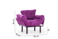 Кресло Atelier Del Sofa Nitta Single Purple фото №12 — интернет-магазин Desire.md