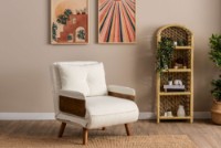 Кресло Atelier Del Sofa Cosmo Teddy Fabric White