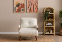 Fotoliu Atelier Del Sofa Cosmo Teddy Fabric White imaginea #3 — magazin online Desire.md